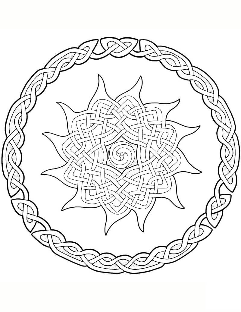 Celtic Mandala Coloring Page - Free Printable Coloring Pages for Kids