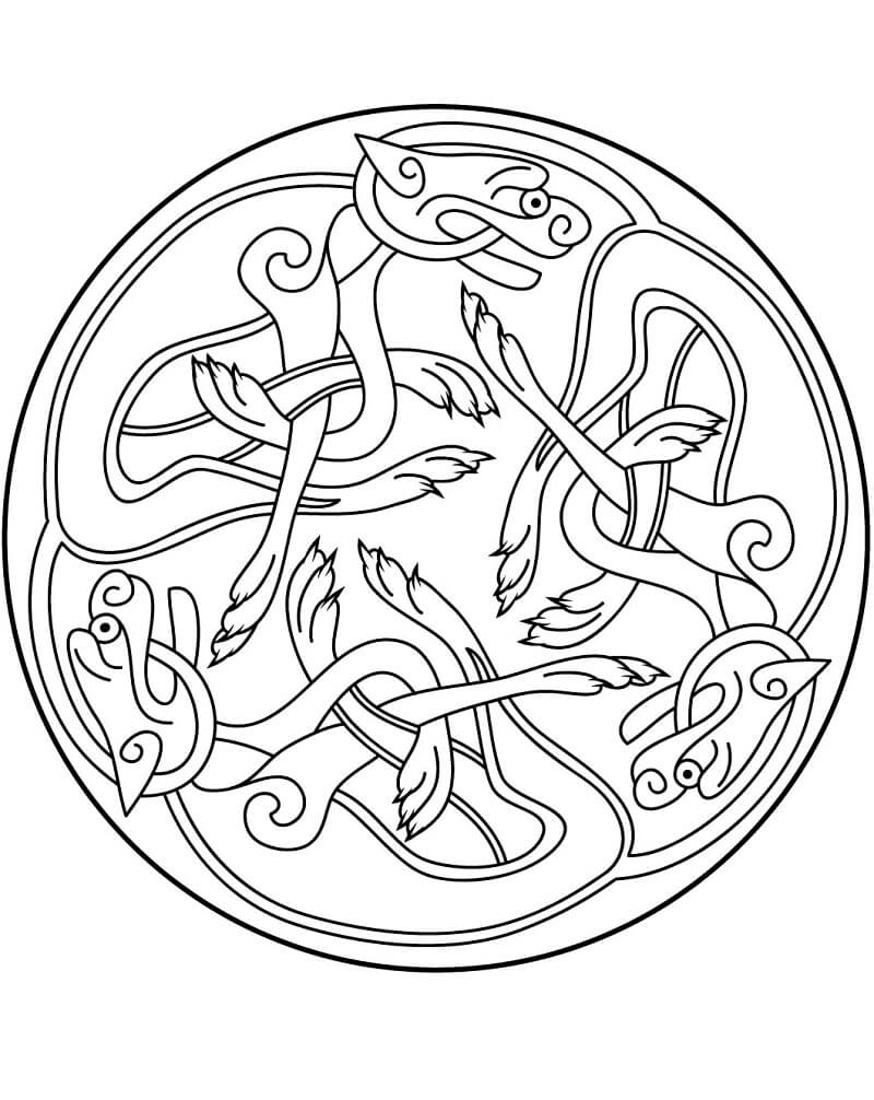 Celtic Ornament Design Coloring Page Free Printable Coloring Pages 