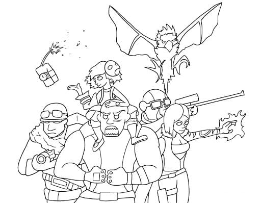 Characters Borderlands Coloring Page - Free Printable Coloring Pages ...