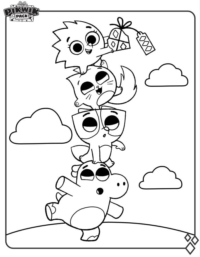 Pikwik Pack on Train Coloring Page - Free Printable Coloring Pages for Kids
