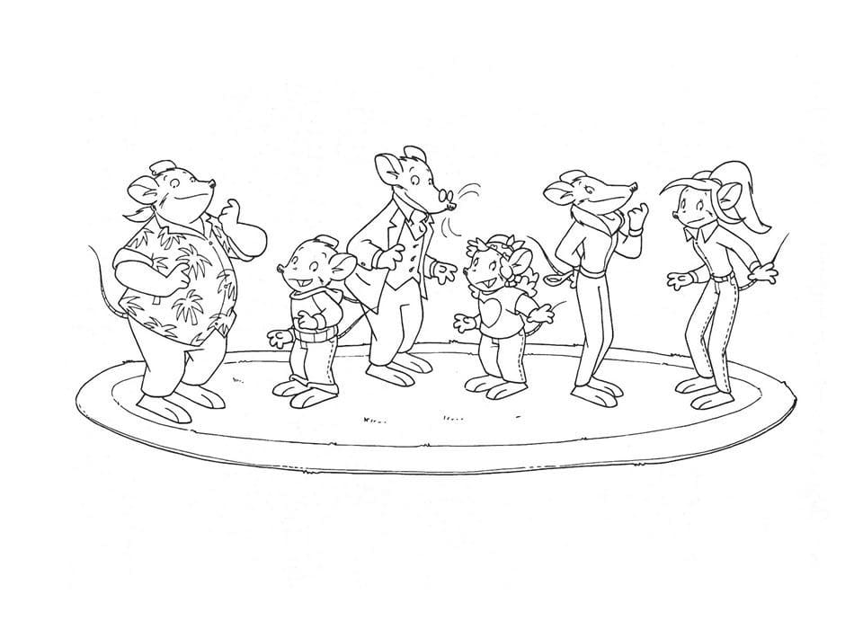 Characters from Geronimo Stilton Coloring Page - Free Printable Coloring  Pages for Kids