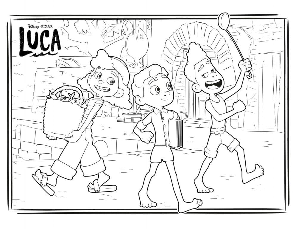 Characters from Luca