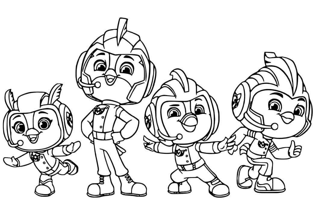 Characters from Top Wing