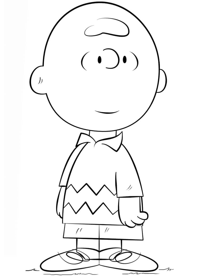 Charlie Brown Coloring Page - Free Printable Coloring Pages for Kids