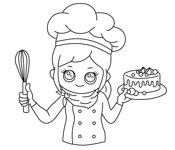 Chef with Cake