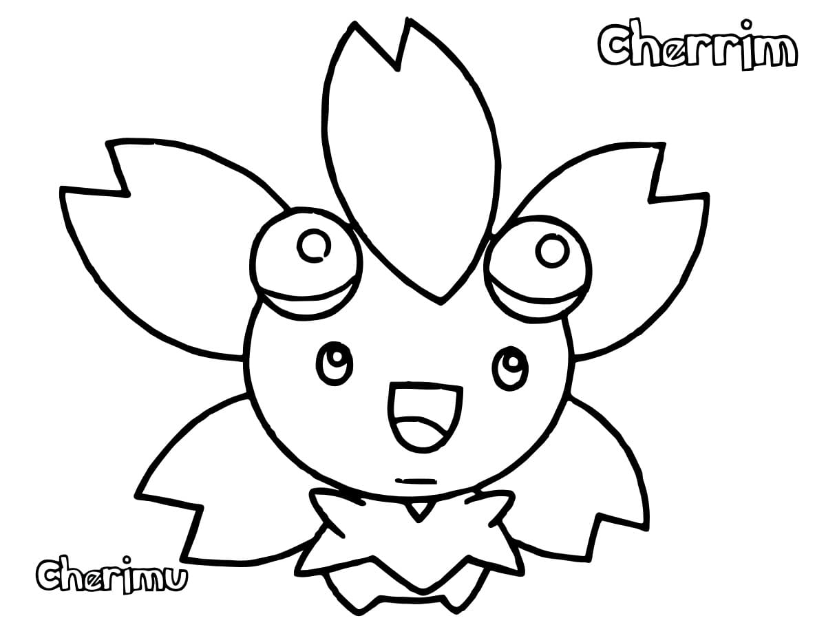 cherrim coloring page hard pokemon