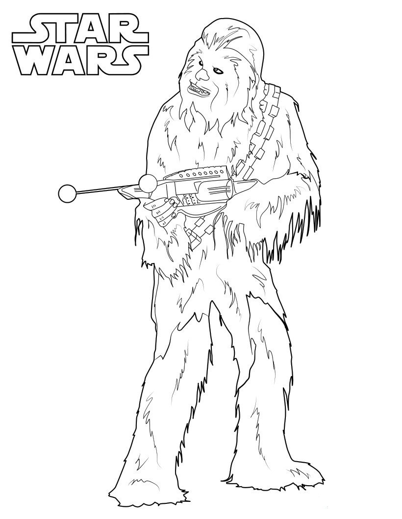star wars coloring pages to print chewbacca