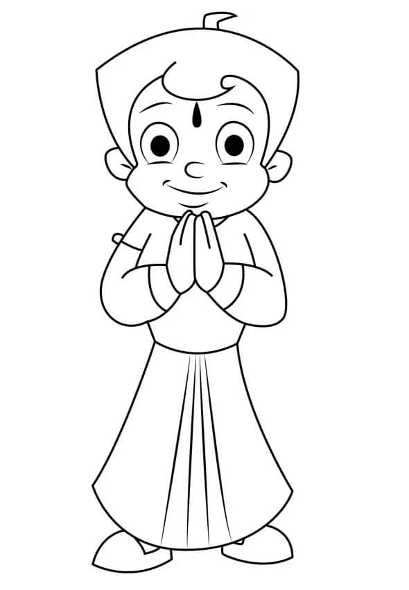 Chhota Bheem 1 Coloring Page - Free Printable Coloring Pages for Kids