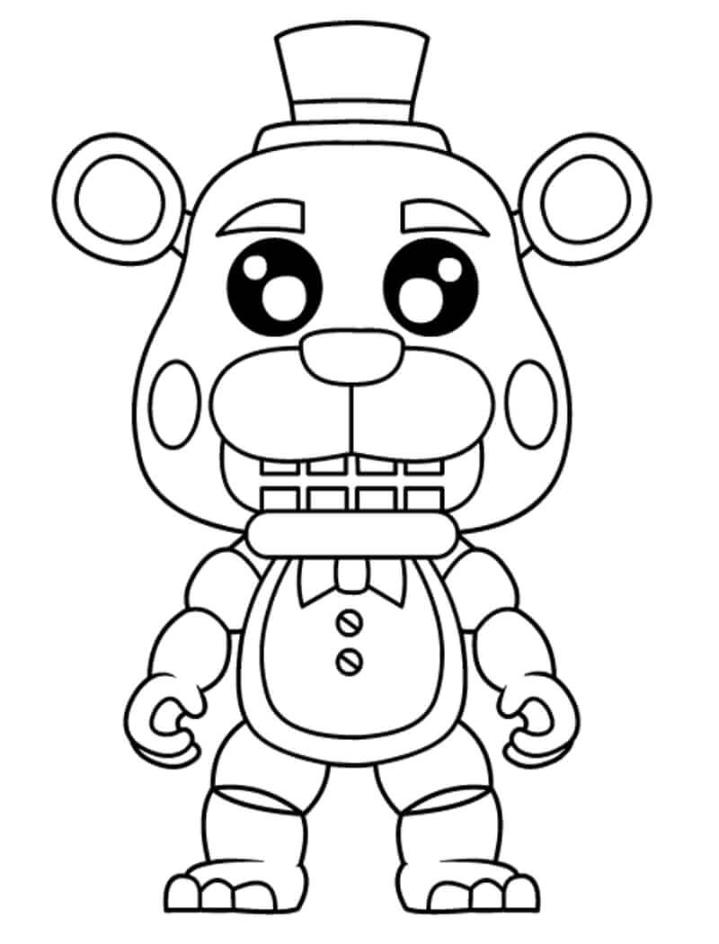 Chibi Freddy 5 Nights At Freddy S Coloring Page Free Printable Coloring Pages For Kids