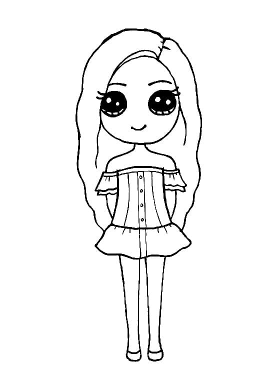 Chibi Rose Blackpink Coloring Page - Free Printable Coloring Pages for Kids