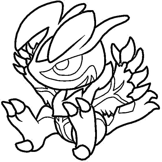 Chibi Yveltal Coloring Page - Free Printable Coloring Pages for Kids