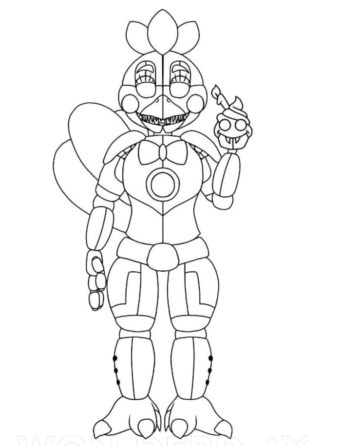 Fnaf Chica Coloring Page Free Printable Coloring Pages - Reverasite
