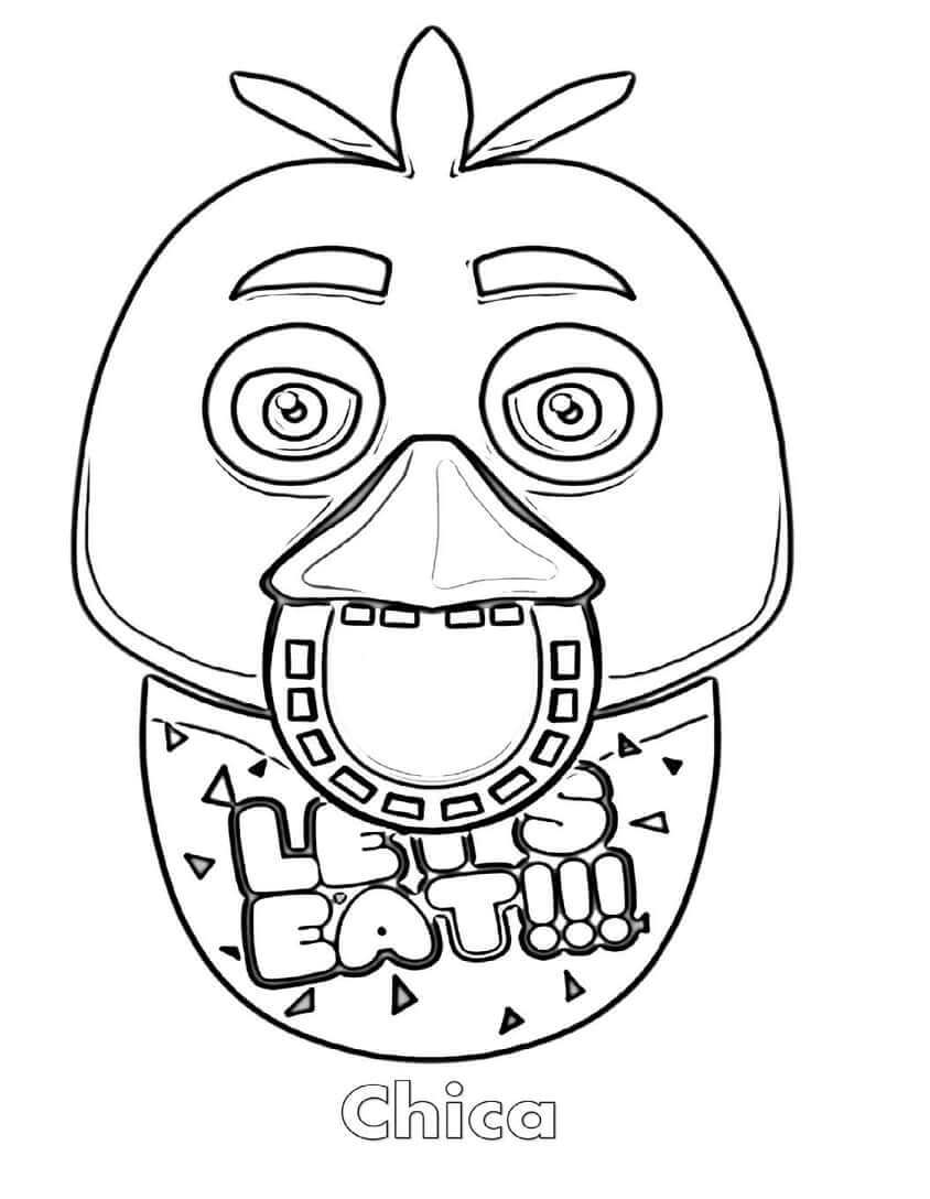 Chica Face 5 Nights At Freddy S Coloring Page Free Printable Coloring Pages For Kids