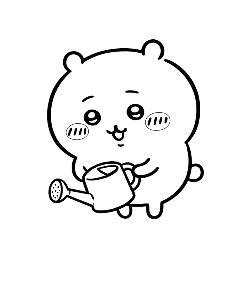 Chiikawa Holding Watering Can