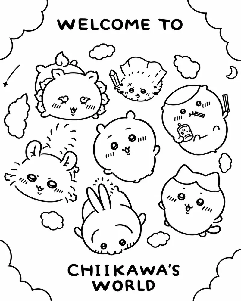 Chiikawa Coloring Pages