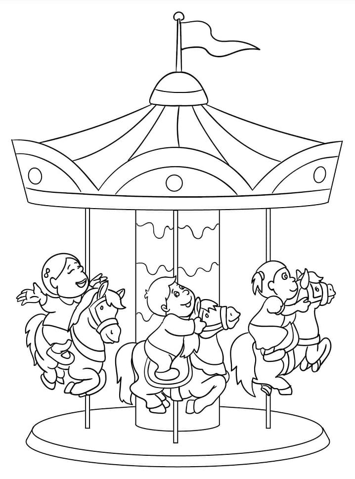 Children on Carousel