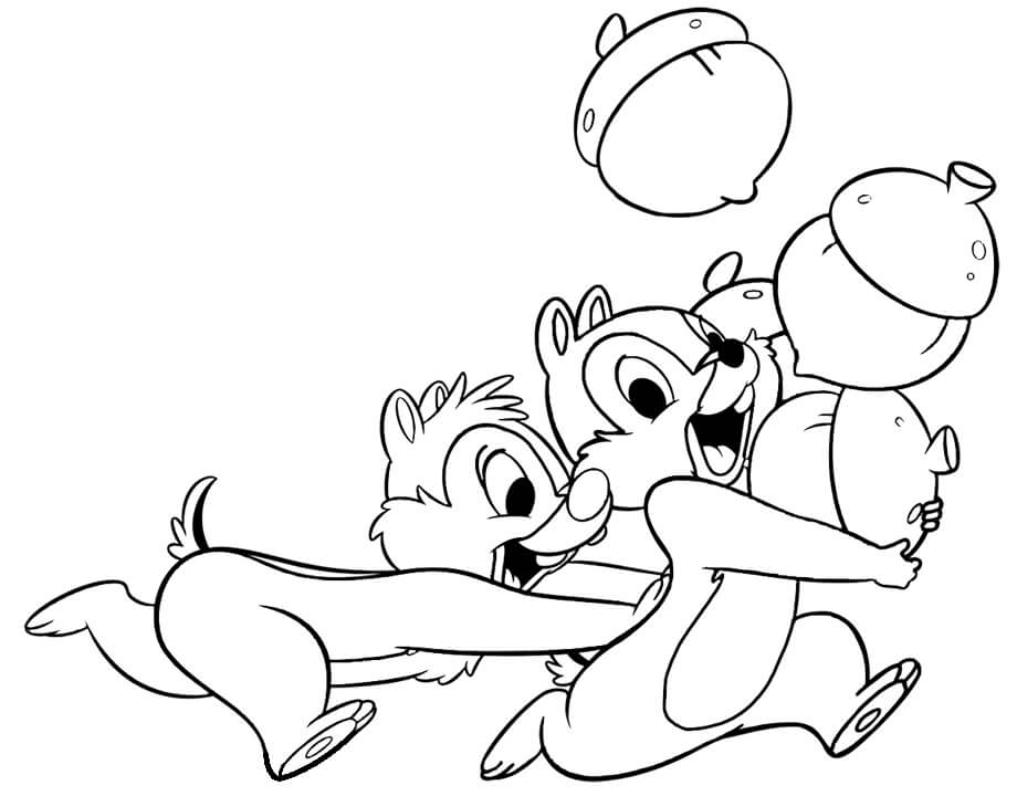 Chip and Dale Coloring Pages - Free Printable Coloring Pages for Kids
