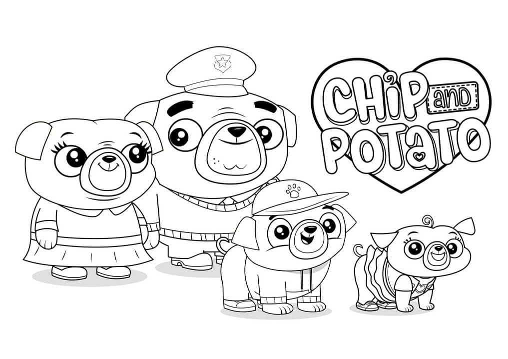 Chip and Potato Coloring Pages - Free Printable Coloring Pages for Kids