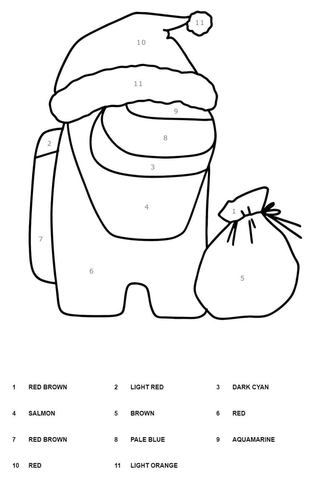Print Among Us Color By Number Worksheet Coloring Page Free Printable Coloring Pages For Kids