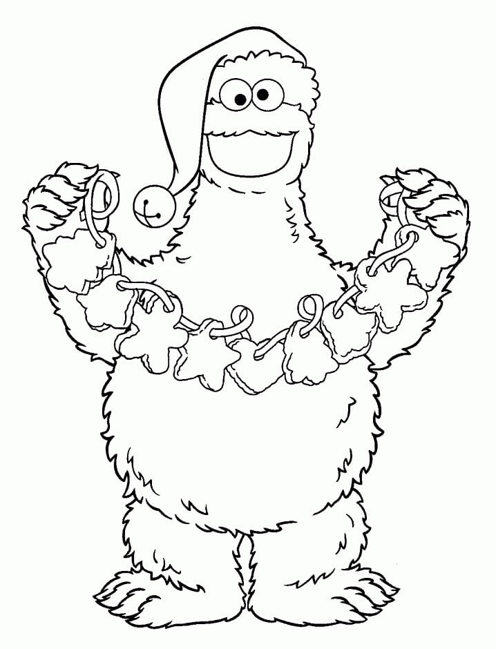 Christmas Cookie Monster Coloring Page Free Printable Coloring Pages 