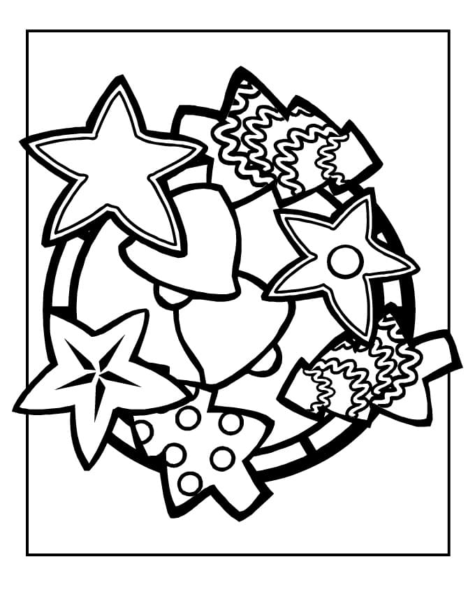 Christmas Cookies 4 Coloring Page Free Printable Coloring Pages For Kids