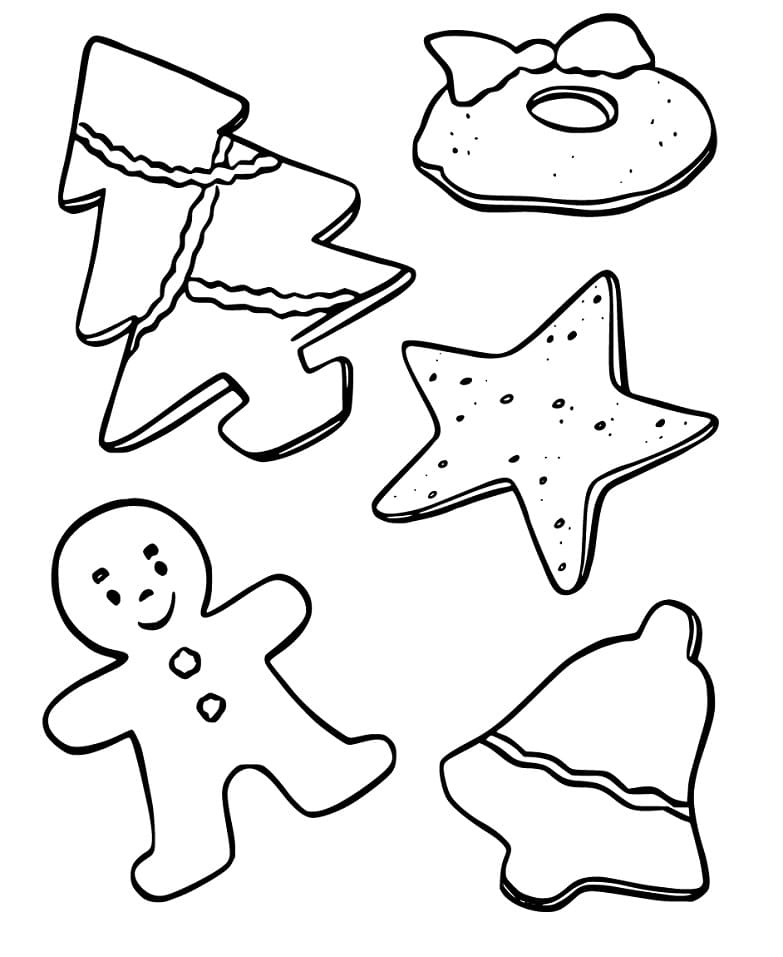 Free Printable Easy Coloring Pages Of Christmas Cookies