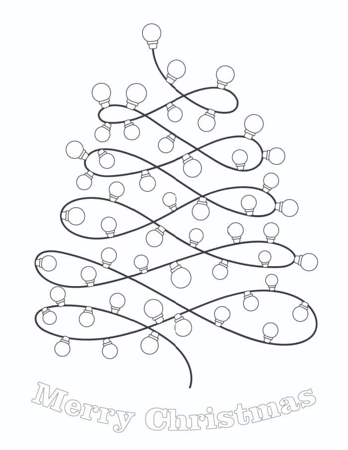 Free Christmas Lights Coloring Page Free Printable Coloring Pages For Kids