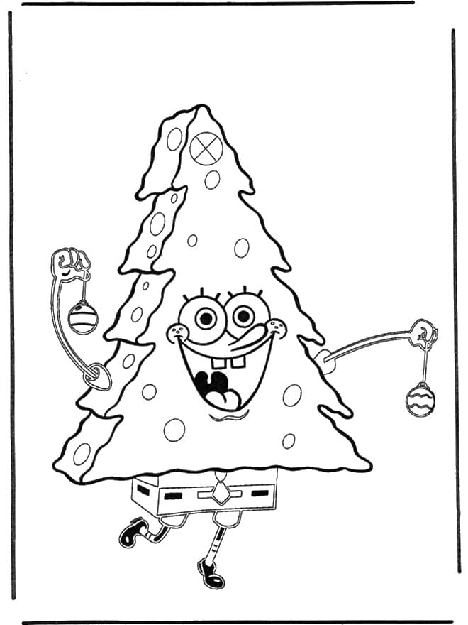 spongebob christmas printable coloring pages