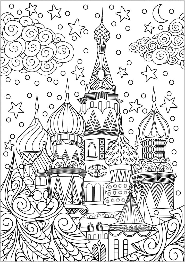 printable christmas village coloring pages