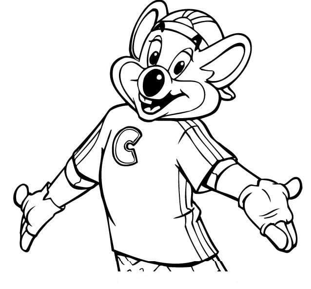 Chuck E. Cheese 7 Coloring Page - Free Printable Coloring Pages for Kids