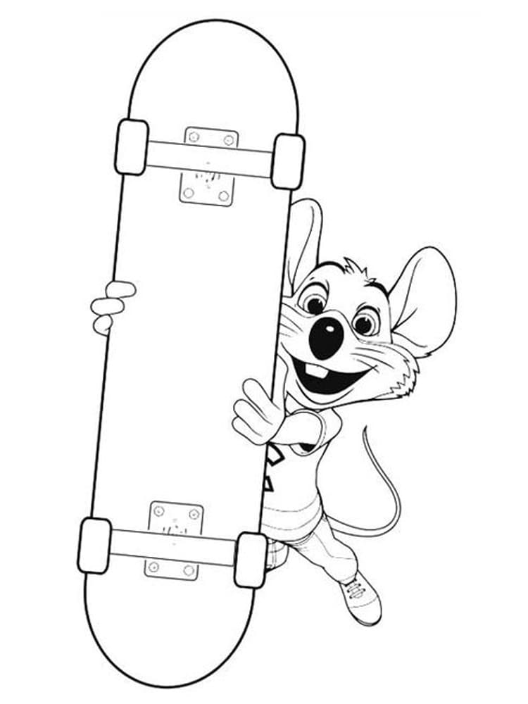 Chuck E. Cheese 16 Coloring Page - Free Printable Coloring Pages for Kids