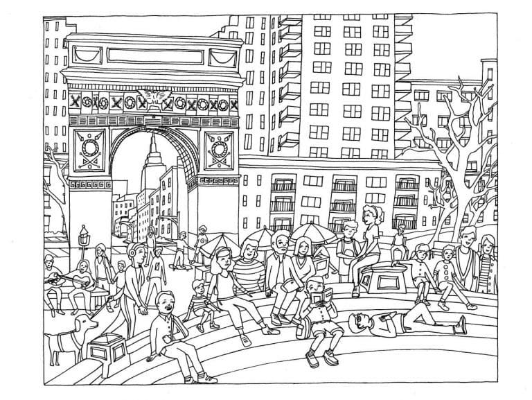 city people coloring page free printable coloring pages for kids