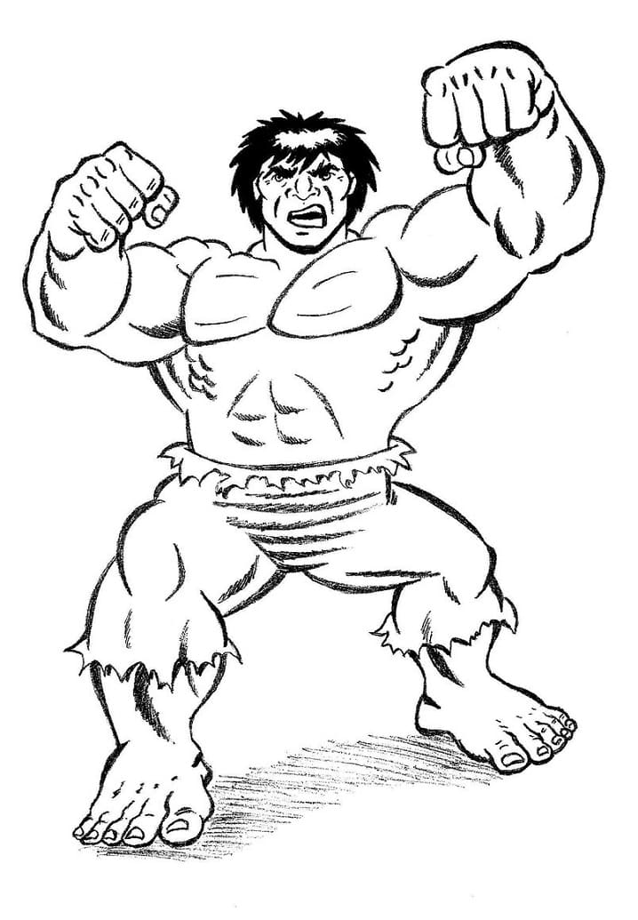 Classic Hulk Coloring Pages