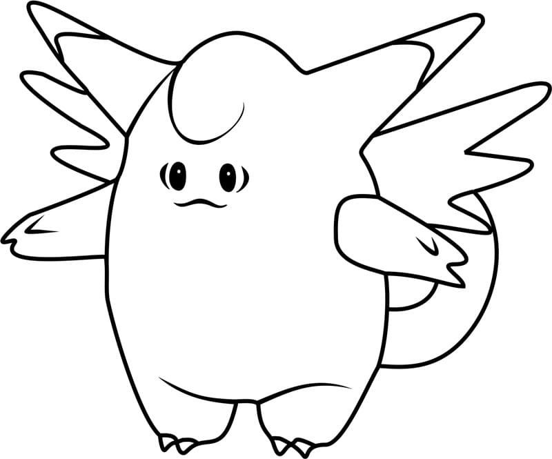 printable clefable coloring pages pokemon