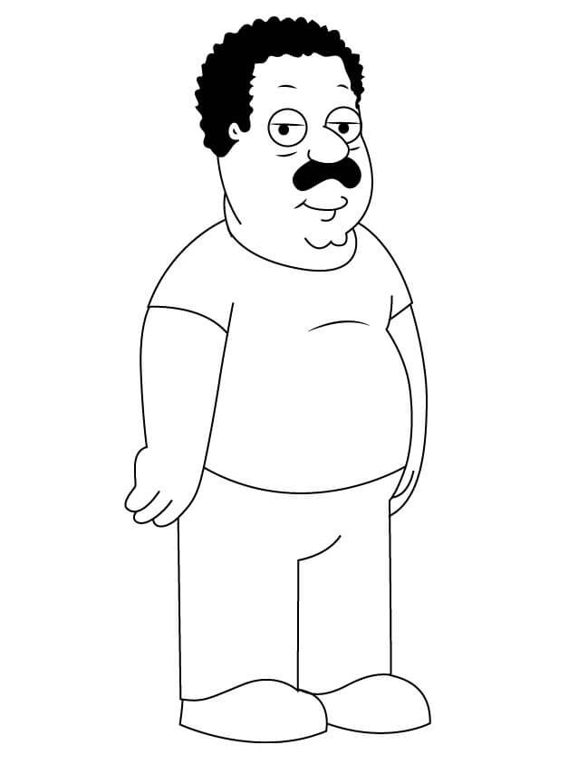 Coloring description : Download Printable Cleveland Brown Family Guy Colori...