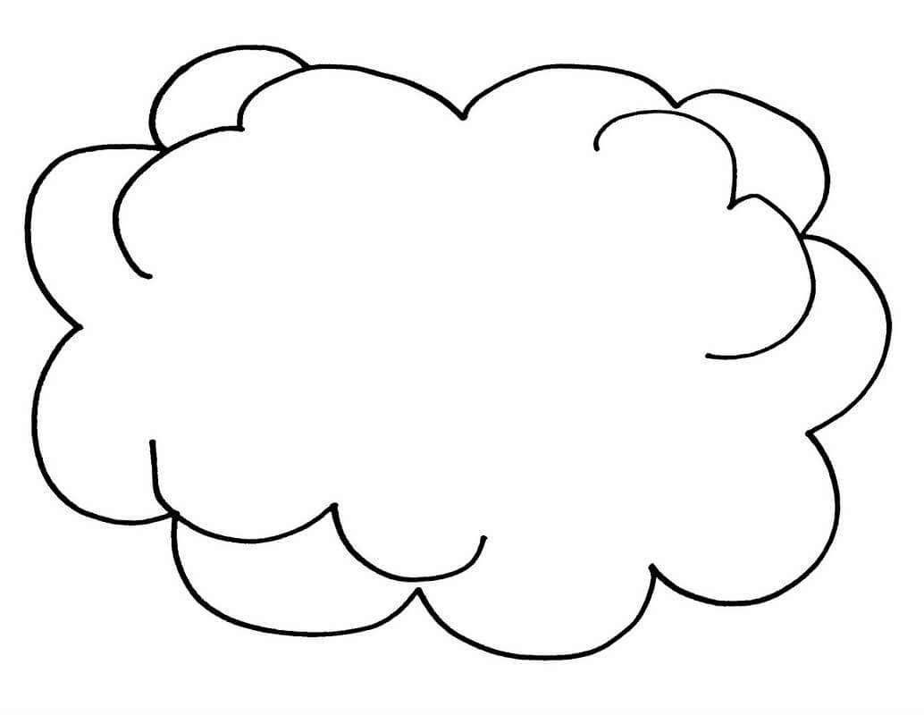 Cute Cloud Coloring Page - Free Printable Coloring Pages for Kids