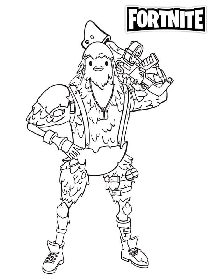 Cluck Fortnite 2 Coloring Page - Free Printable Coloring Pages for Kids
