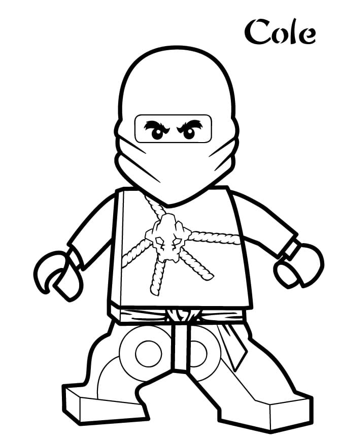 cole from lego ninjago coloring page free printable coloring pages for kids