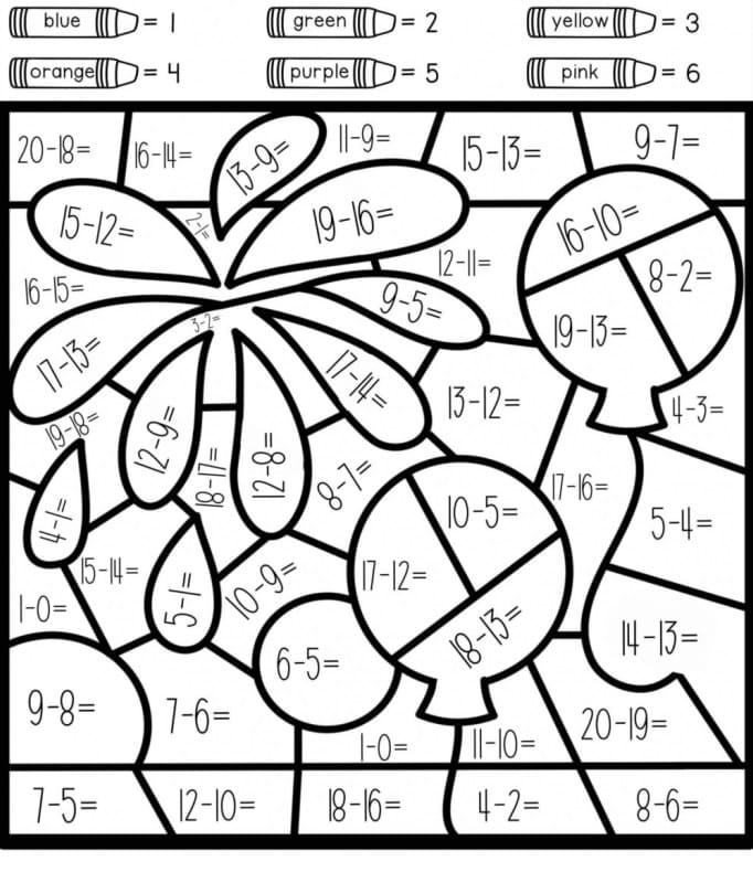 subtraction-color-by-number-for-free-coloring-page-free-printable