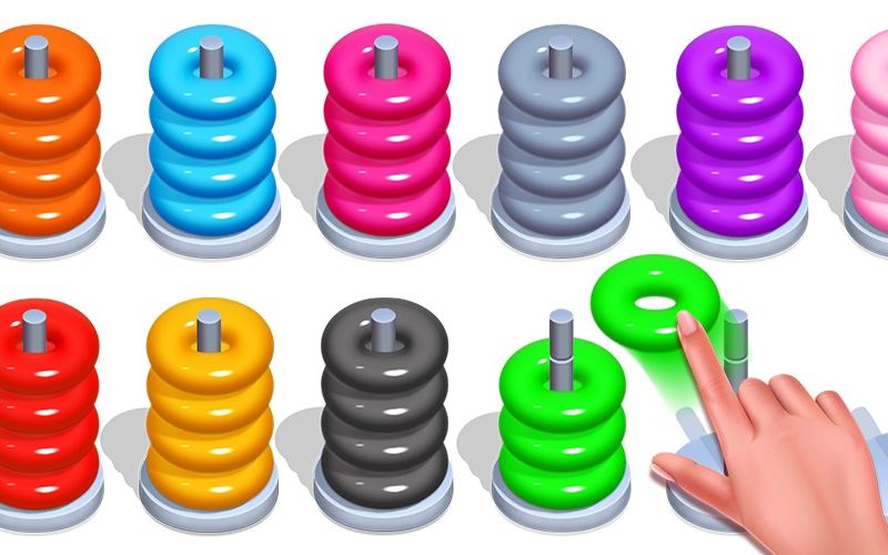 Color Hoop Stack - Sort Puzzle Game