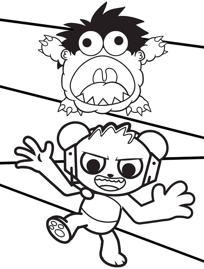 Combo Panda Coloring Pages - Free Printable Coloring Pages for Kids