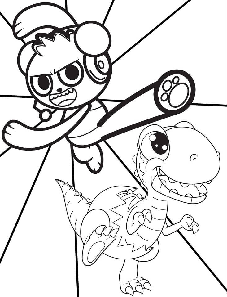 Moe the Monster from Ryan's World Coloring Page - Free Printable