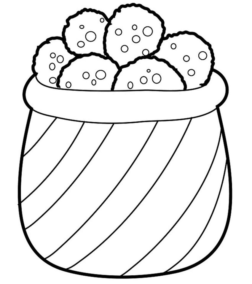 Cookies and Milk Coloring Page - Free Printable Coloring Pages for Kids