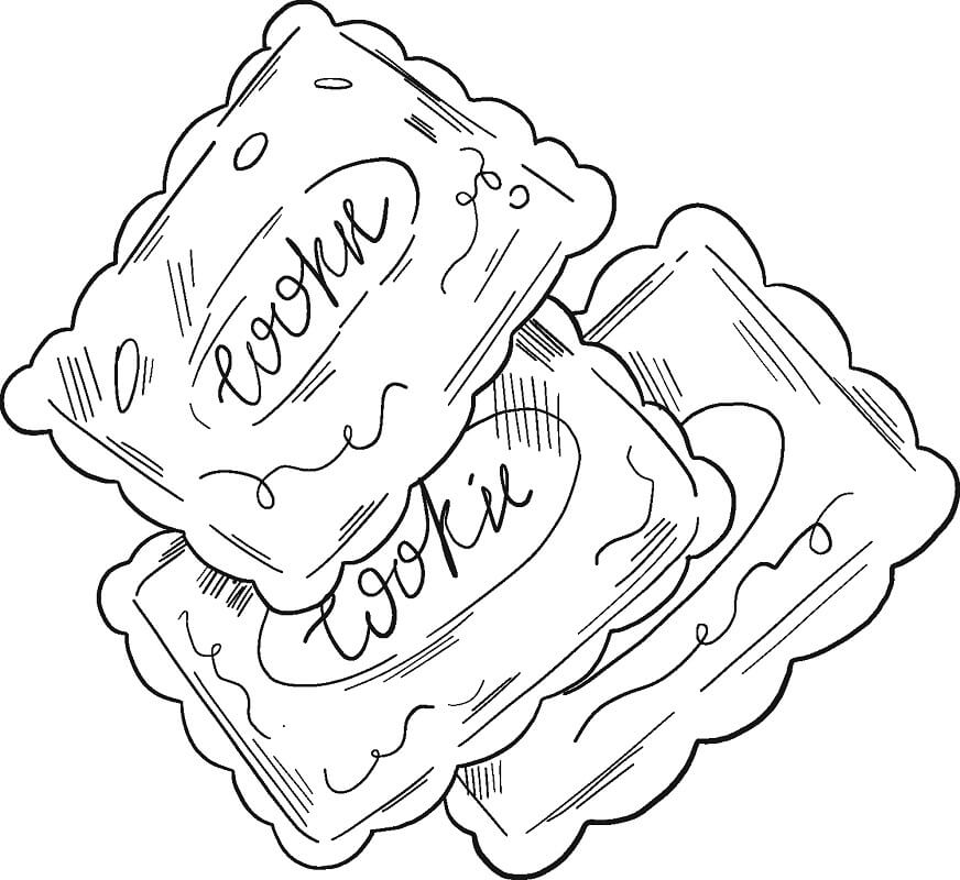 Simple Chocolate Chip Cookie Coloring Page Free Printable Coloring