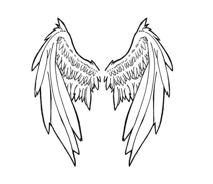 angel wings coloring pages to print
