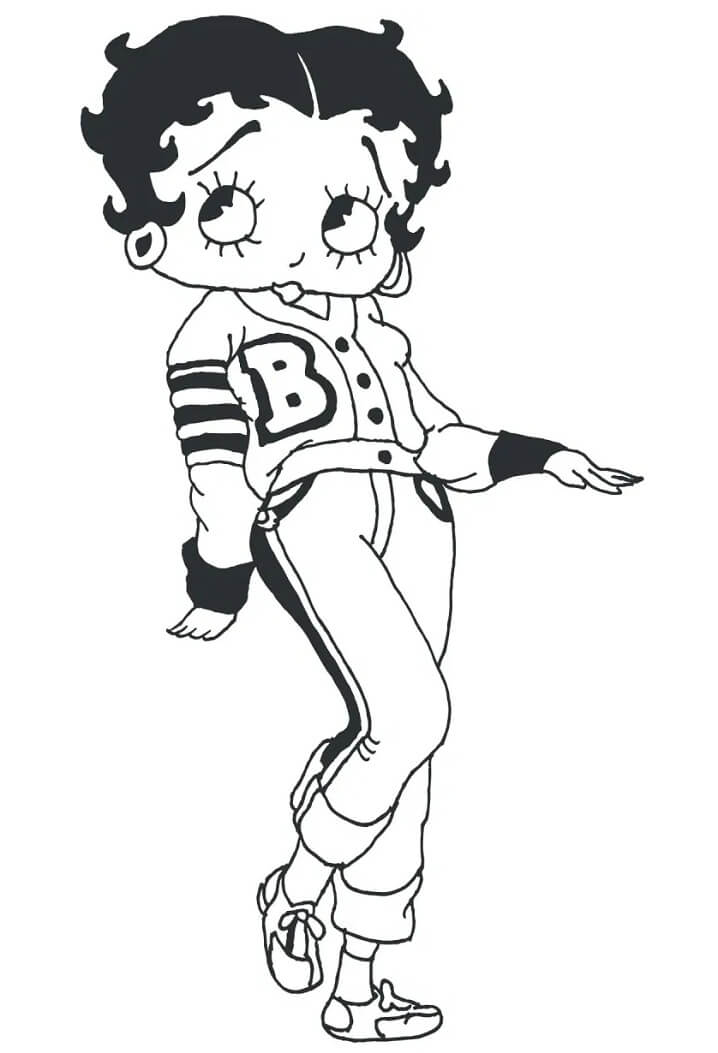 Cool Betty Boop Coloring Page Free Printable Coloring Pages For Kids