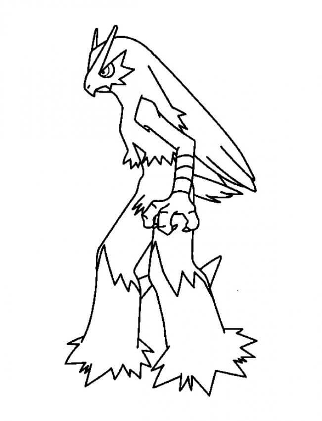 Strong Blaziken Coloring Page - Free Printable Coloring Pages for Kids