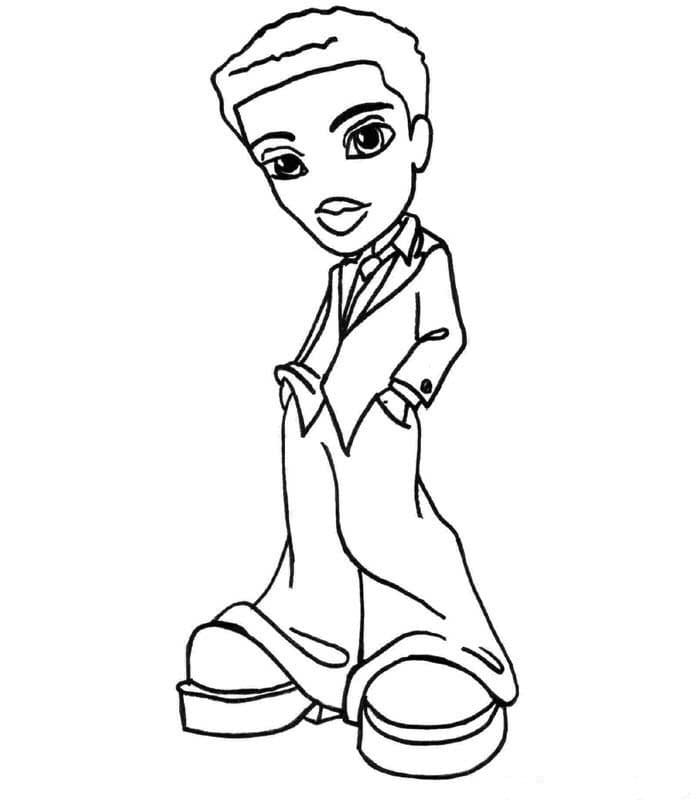 Bratz Boy Coloring Page - Free Printable Coloring Pages for Kids