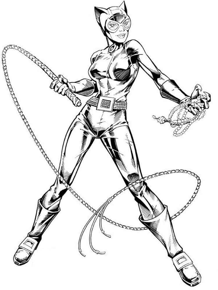 catwoman coloring pages girl