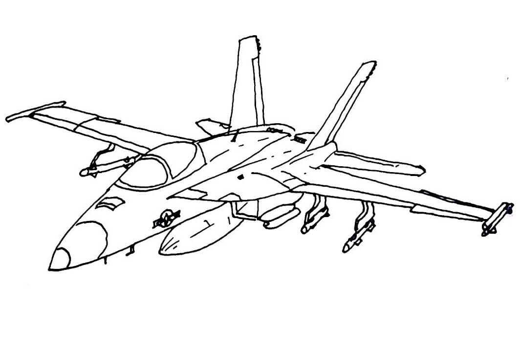 Cool Fighter Jet Coloring Page Free Printable Coloring Pages for Kids